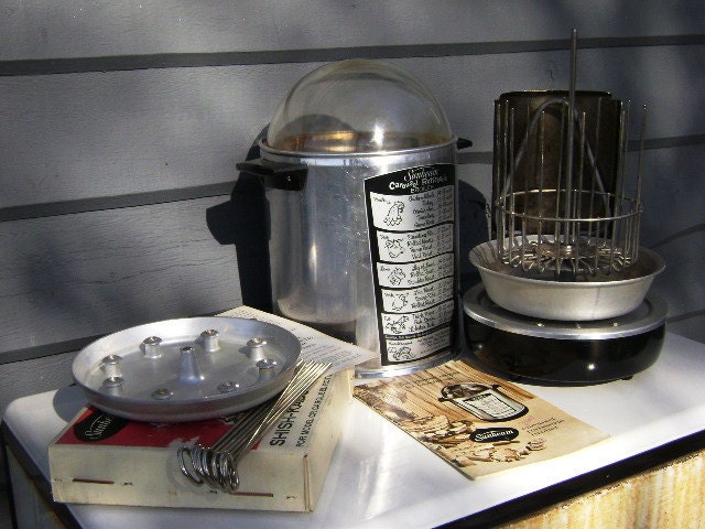 RESERVED For INGEBORG Custom Order Grouping, Vintage Rotisserie Broiler, Sunbeam Carousel, Space Age Industrial Robot, SALE