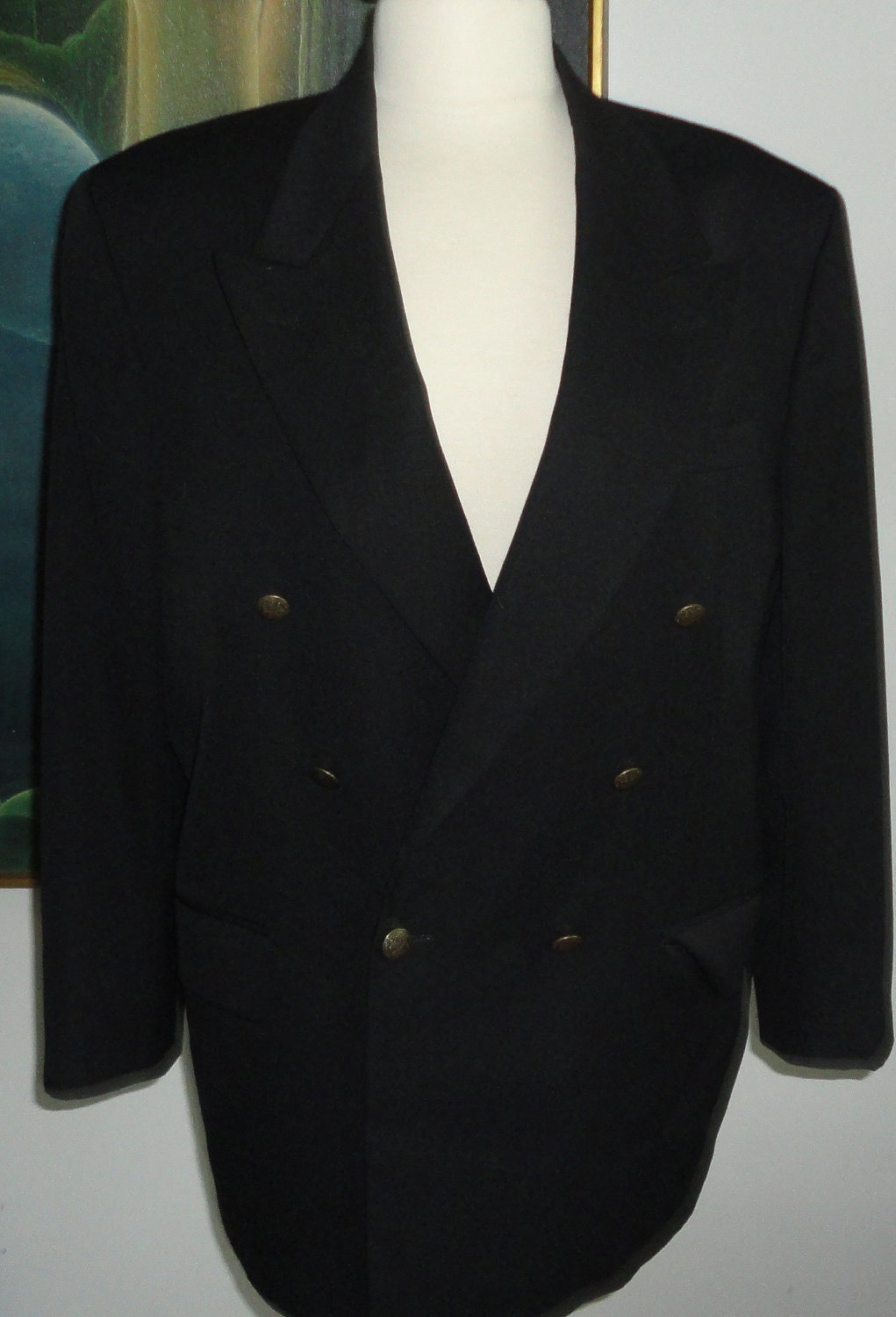 Oscar de la Renta  Men Black Suite Jacket. Size 42