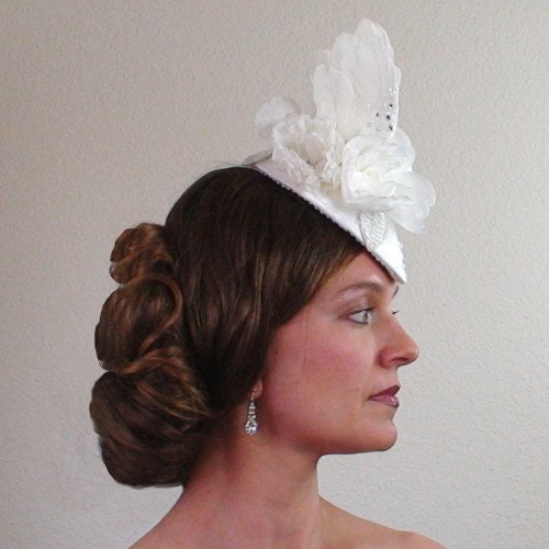 SALE - Winged Bliss - Eco Friendly Bridal Hat - BSP085 - OOAK