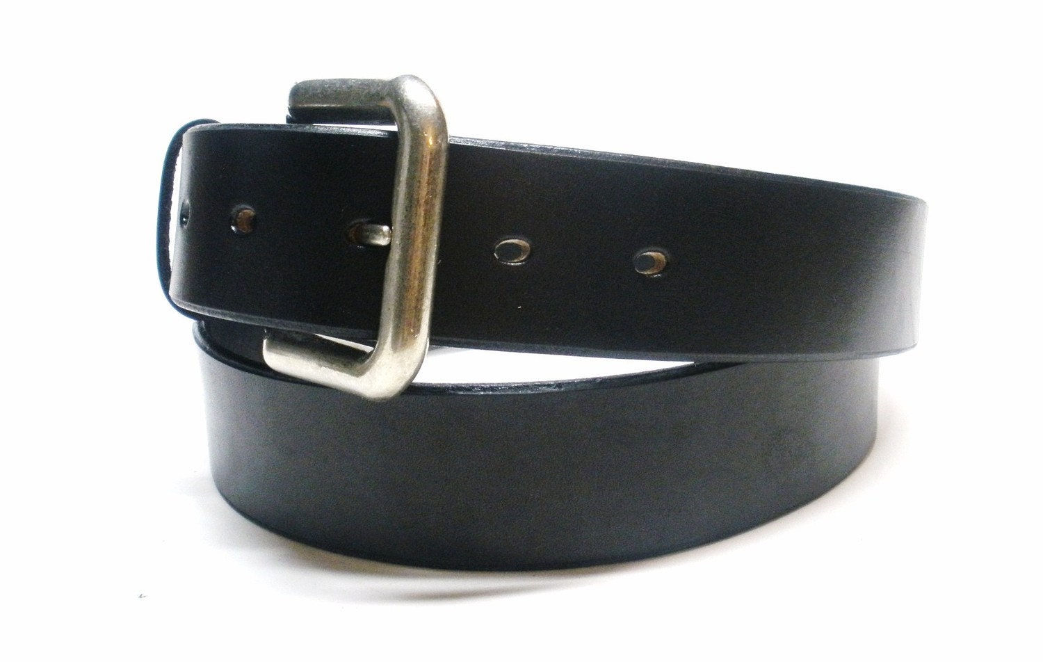 Black Leather Belt Handcrafted Men's Black Leather Belt Women's Black Leather Belt