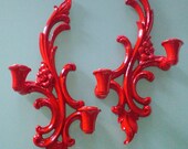 Racy Red Sconces