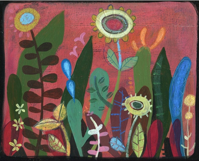 garden of simple (polaroid painting)