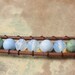 Leather and Semi-Precious Stone Wrap Bracelet