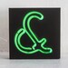 Neon Alphablock -- A Cool NYC Neon Sign Photo for Your Mantel, Shelf, or Wall