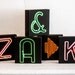 Set of 5 Neon Alphablocks (SAVE 20%) great for kids' rooms, weddings, birthdays, and other gifts