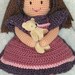 CUSTOM Made to Order - You PERSONALIZE - Heather Hugs Handmade Play Doll, w/ her own Jointed Teddy Bear