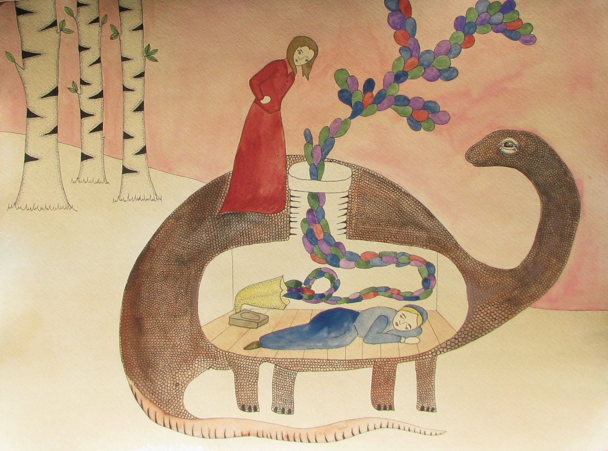Inside the Dinosaur, Phoebe Can Hear Nothing Except the Gentle Bleat of Color