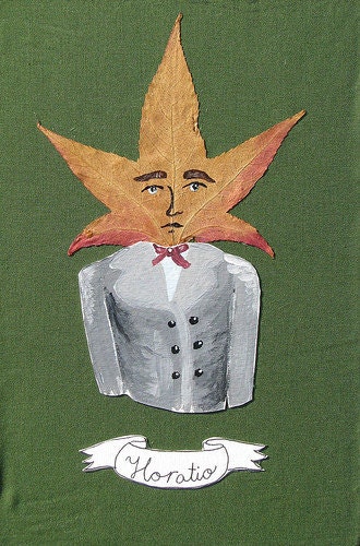 Horatio Leaf Person Mixed Media Original Art