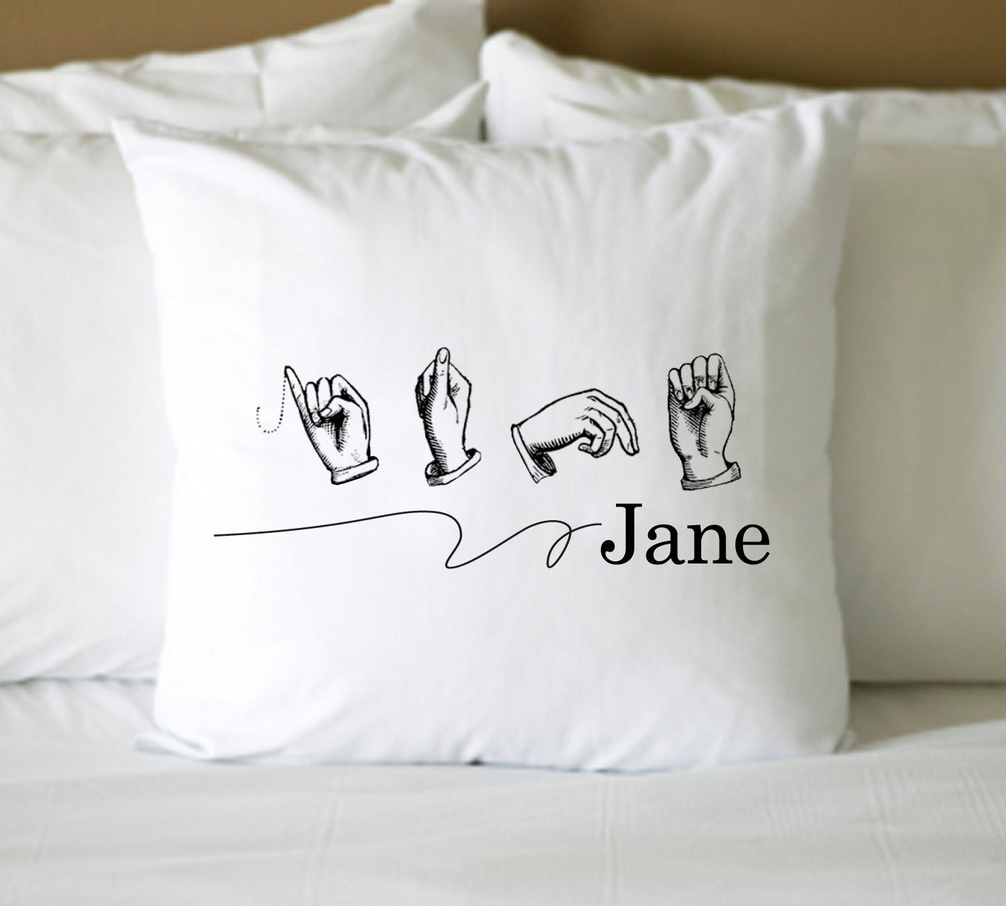Sign language personalized name DIY Digital file style 157