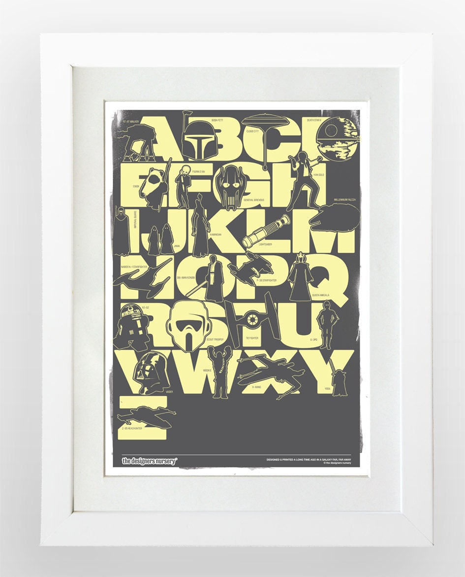 Star Wars Inspired Print (Grey-Yellow)