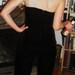 Dancing Queen Black Velvet Disco Jumpsuit by Band Shoppe S/M