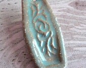 Knotwork Series Pendant Red Stoneware with Transparent Green Glaze