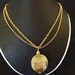 Vintage Necklace Ball Pendant Designer Signed Park Lane Gold Tone Chain Retro 1960 Costume Jewlery