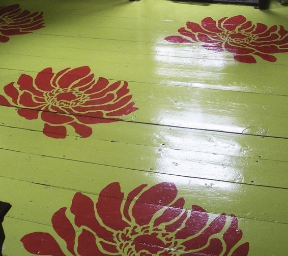 Flower Stencil Anemone Grande Med. - Stencils for Walls and Furniture - DIY decor