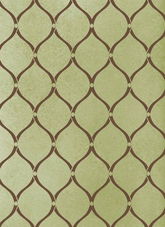 Wallpaper Stencil Hourglass - Reusable stencil for wall and fabric decor - DIY