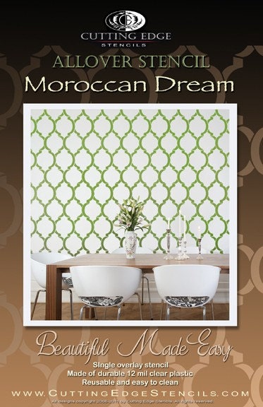 Wall Stencil Moroccan Dream - Reusable stencils instead of wallpaper