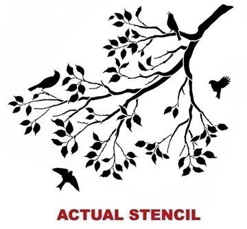 Wall Stencil Spring Songbirds - Reusable Stencil for Walls - DIY decor