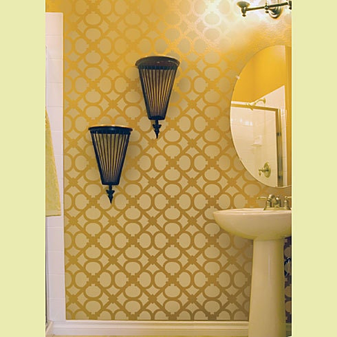 Wall Stencil Hand Forged size SM - Reusable stencils just like wallpaper