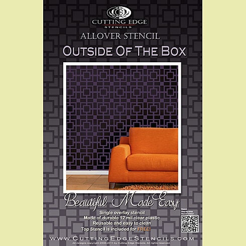 Geometric Stencil Out Of The Box SM - Reusable stencils for accent walls and fabrics