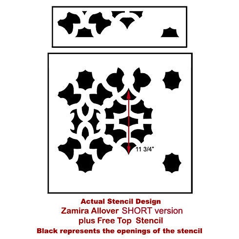 Moroccan Stencil Zamira - Short version - reusable stencil patterns for walls just like wallpaper - DIY decor