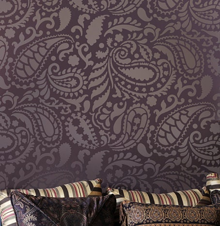 Paisley Allover Stencil Pattern - Reusable stencils for DIY decor
