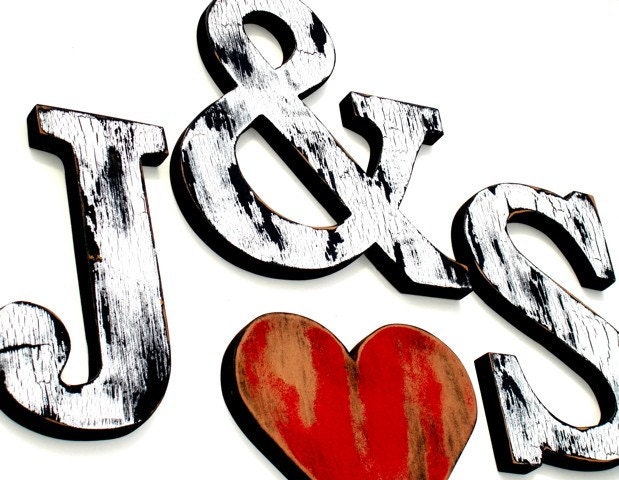 SHABBY CHIC LETTERING, Wooden Letters, Vintage Inspired Initials, Chic Decor, Cottage Accessories, Wedding Home Decor