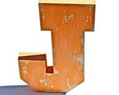 GO GREEN.....Wooden Letter J, Custom Wood Initials, Wall Hanging Home, Office, Wedding Decoration, Free Standing Letters