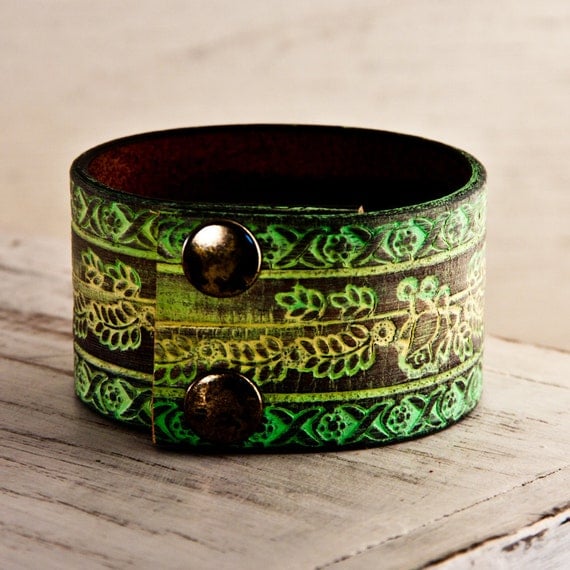 Sale Leather Jewelry Cuff Handmade  Sale