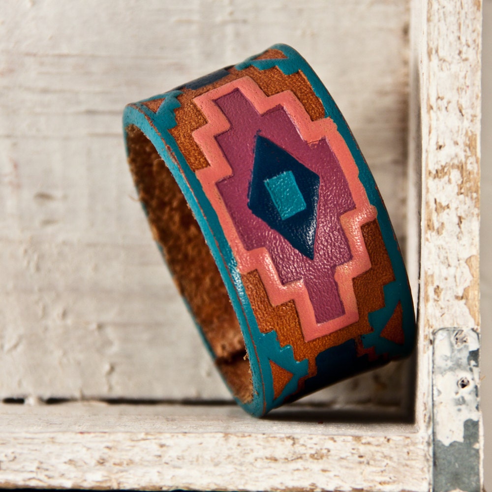 Christmas Gift Guide Tribal Native Jewelry Cuffs Leather Wristbands Handmade Holiday Sale