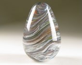 Fathers Day Glass Egg Blown Art Paperweight -  Forest Maelstrom