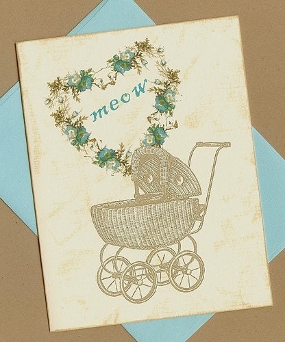 New Cat Congratulations Card for new cat or kitten adoptions