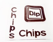 Vintage Typographical Chips and Dip Tray