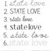 Custom, Personalized State Print, State Love, State Map, Country, Continent, Love Where You Live, Silhouette, 8 x 10 Art Print, Chevron