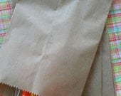 Set of  25 - Brown Kraft Flat Merchandise Bags - 5 x 7.5 Inches - Gifts and Packaging
