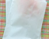 Set of 100 - White Kraft Flat Merchandise Bags - 5 x 7.5 Inches - Gifts and Packaging