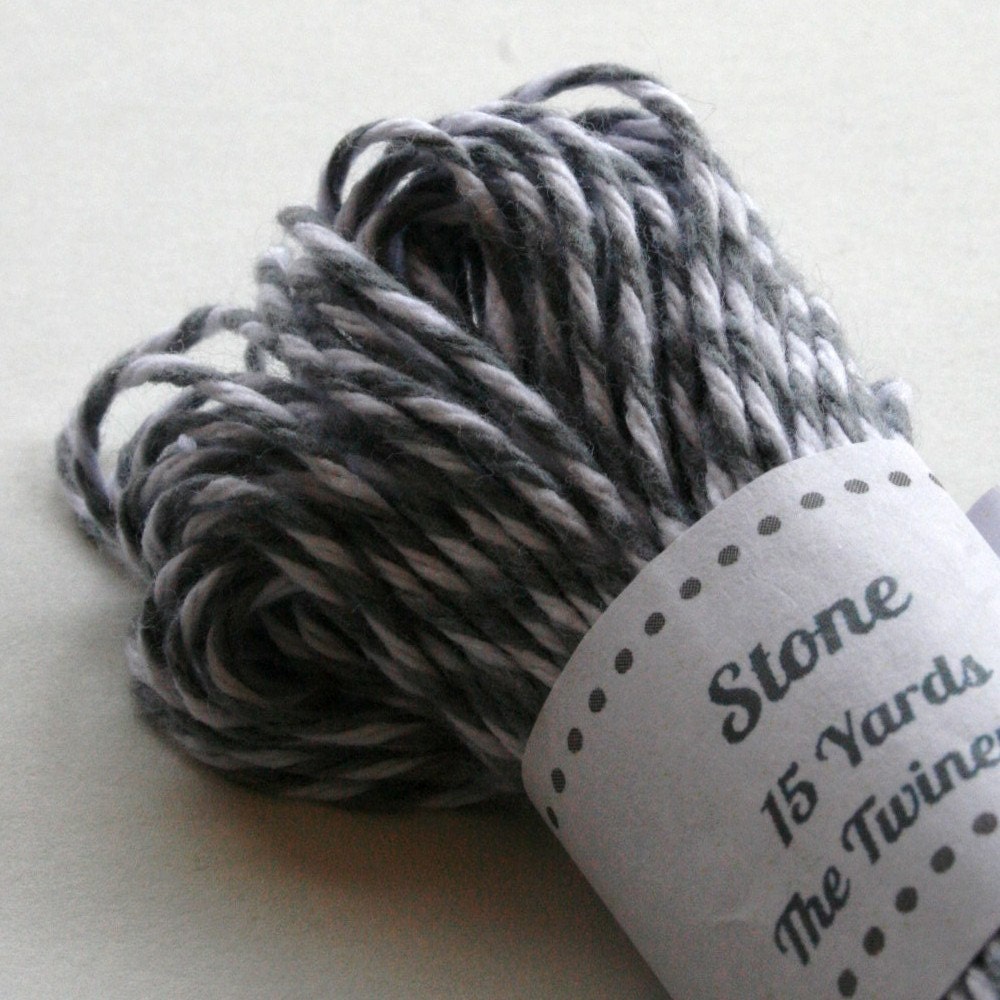 Baker's Twine - Tester Size - 15 Yards - Stone Charcoal Grey 4 Ply Twine