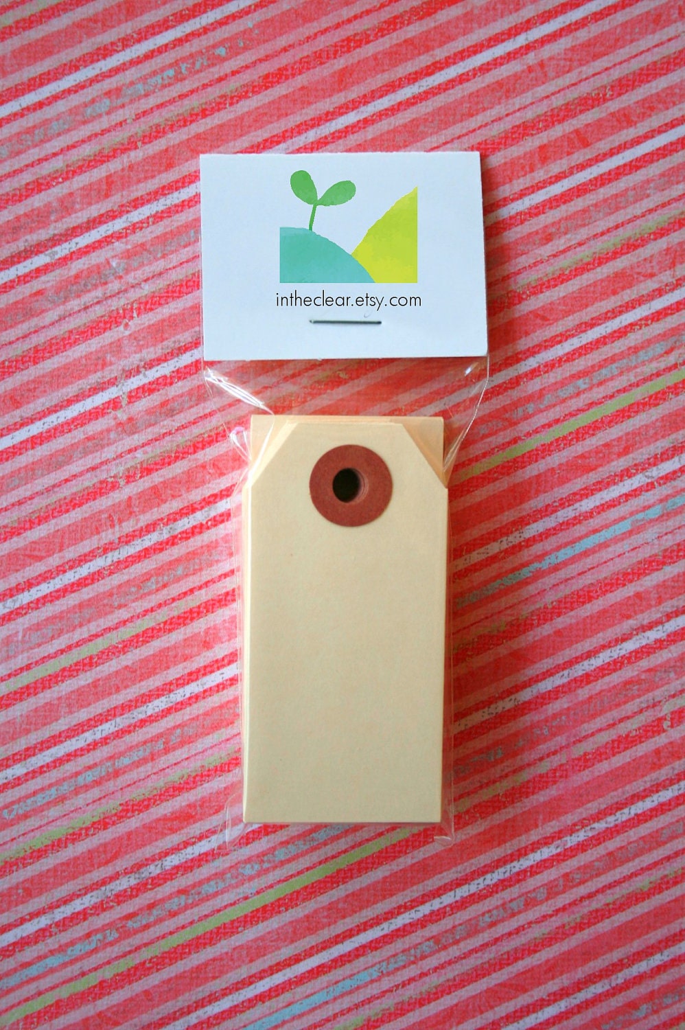 Mini Shipping Paper Tags - Sixteen Colors Available - 1.375 x 2.75 - Pack of 200 - Manila