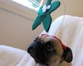 Holiday Decor - CHRISTMAS Picture prop - KISS Me pet mistletoe HAT fits all sizes - Holiday Party