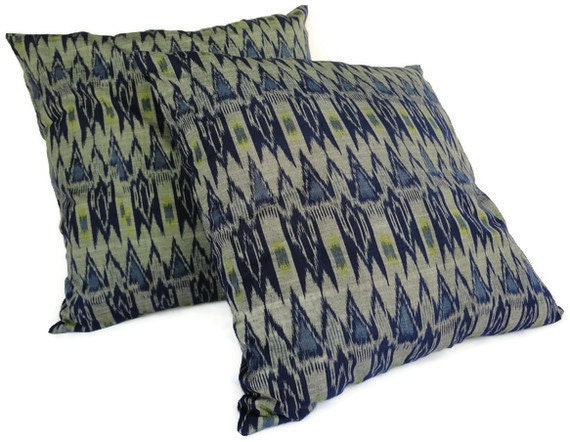 Ikat Pillow, 18x18, Set of 2