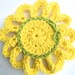 Sunshire bright Crochet Flower Coaster