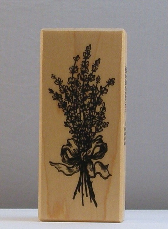 PSX LAVENDER SPRAY Flowers rubber stamp by PollysPlace on Etsy