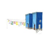 Laundry on the Line - Print -