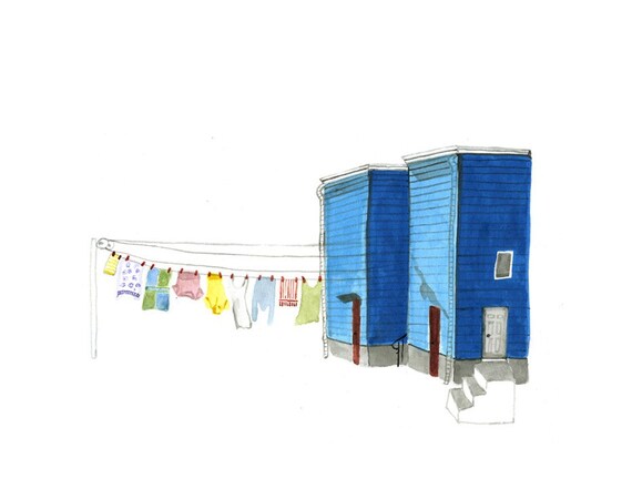 Laundry on the Line - Print -