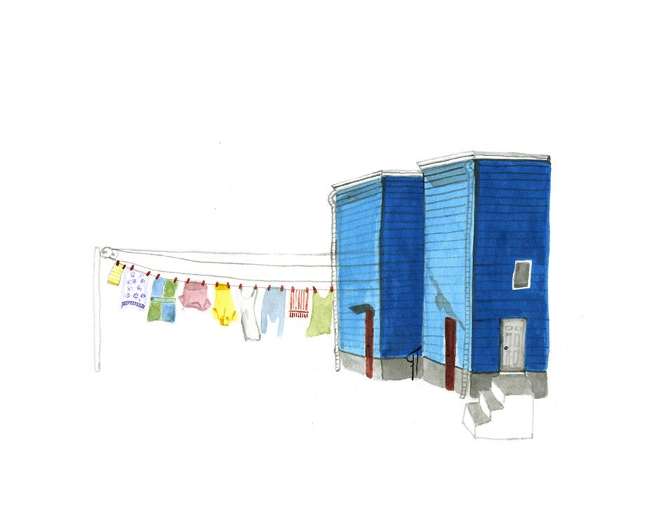 Laundry on the Line - Print -