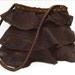OOAK Flirty Skirt Purse in Bronze Taffeta