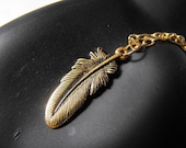 Golden Feather Necklace
