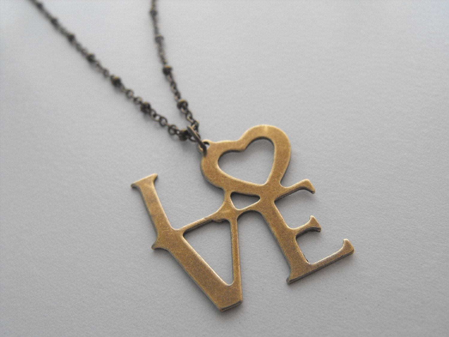 Brass Love Necklace
