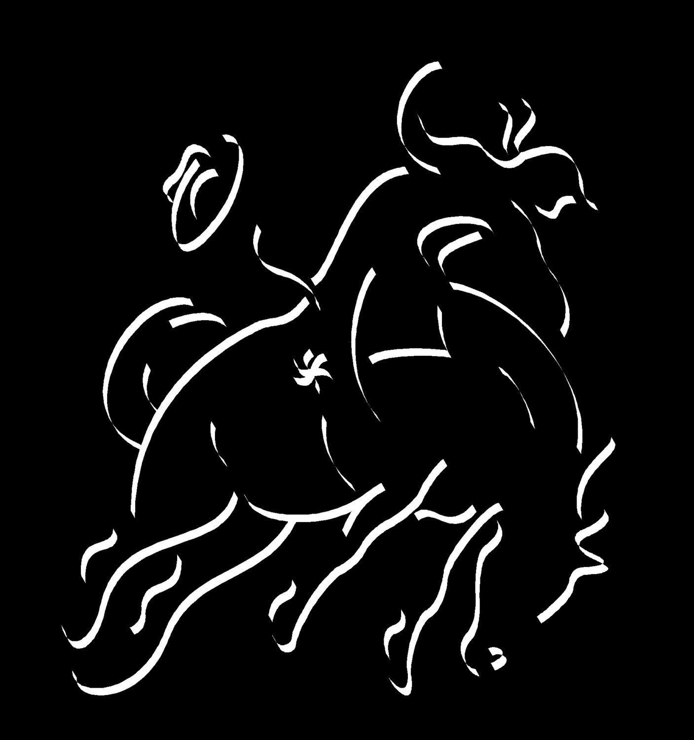 Bucking Horse Decal