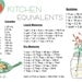 SALE. Large Kitchen Conversion Magnet / Equivalents Chart Magnet - GREAT Gift. Gift Giving. For Her. Mother's Day. Hostess Gift.