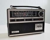 50s 60s Electro Brand Radio Model 2160 Shortwave Multiband Simple Design Minimal Black Silver AM FM Works Great